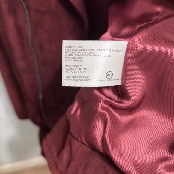 Women’s Jacket - Deep red by AG Adriano Goldschmied - Picture 3 of 4